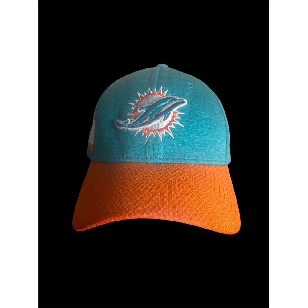 Miami Dolphins New Era 39thirty Flex Fitted Hat Cap M/L Never Worn/ No Tags